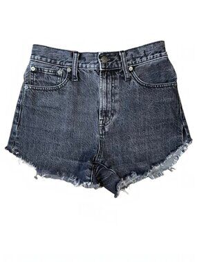 MADEWELL High-Rise Washed Black The Perfect Jean Shorts - Size 23